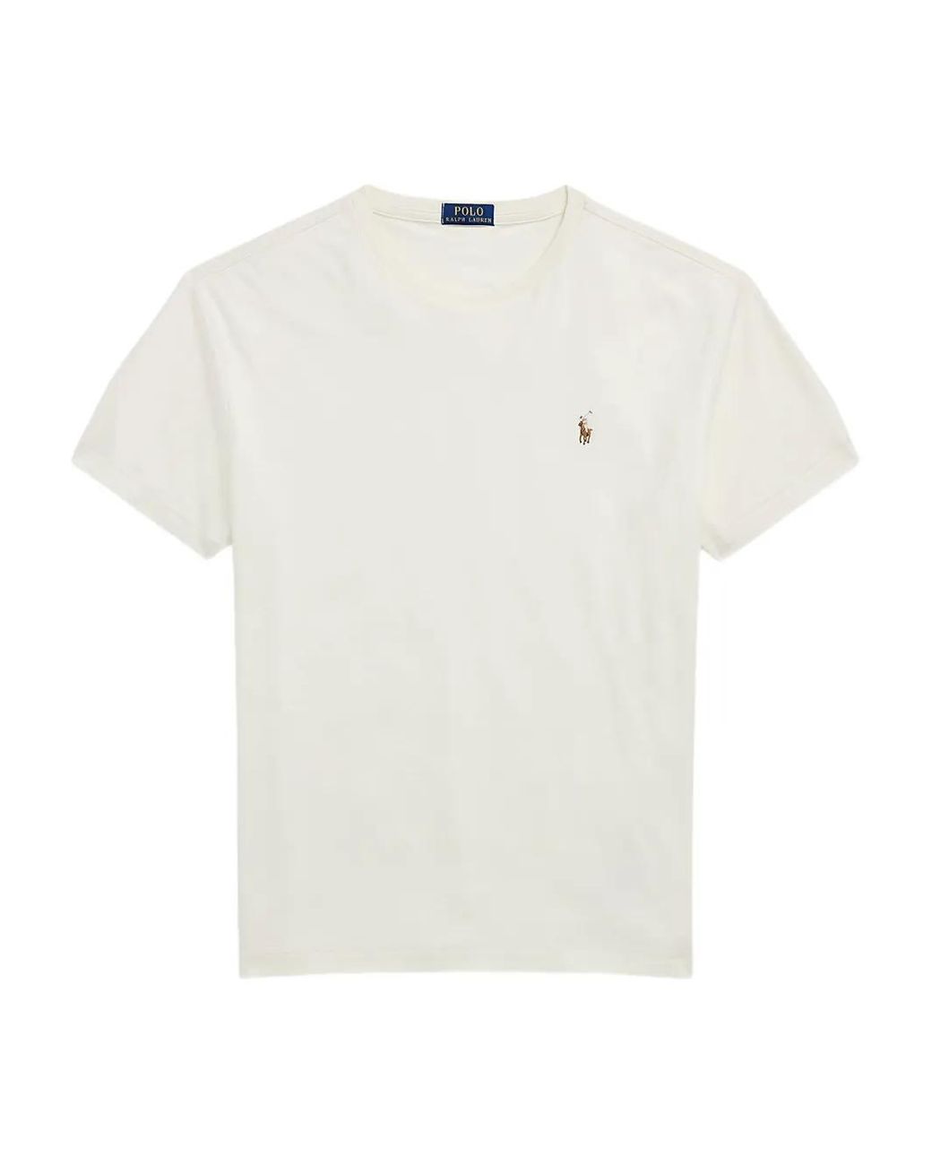 Polo Ralph Lauren White Embroidered-Logo Cotton T-Shirt for men