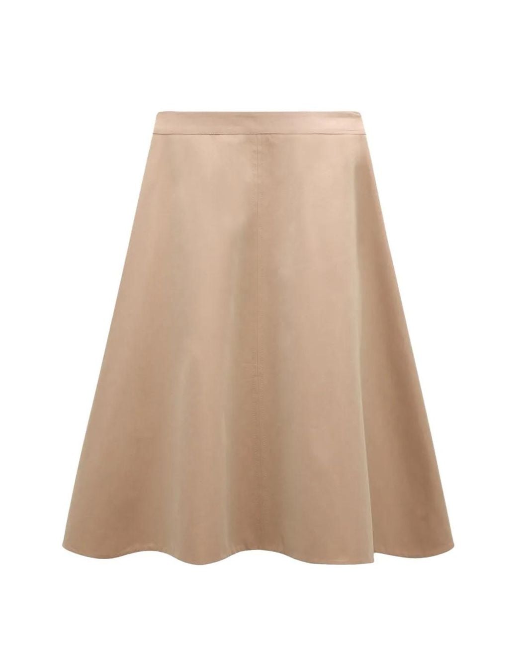 Dorothee Schumacher Natural Belted A-Line Midi Skirt