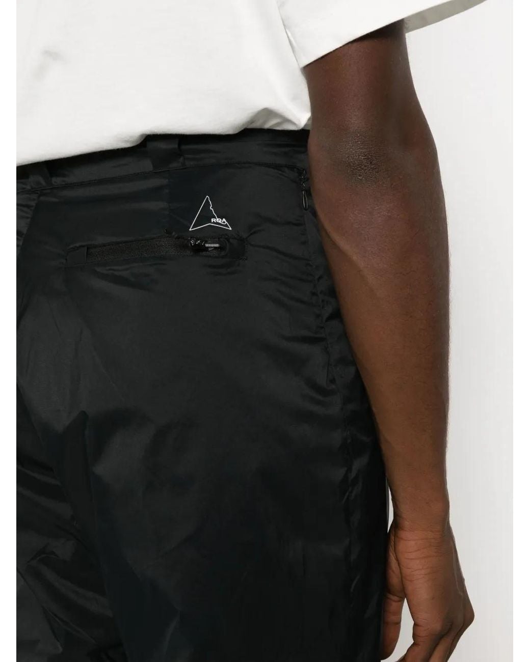 Roa Black High-Waisted Straight-Leg Trousers for men