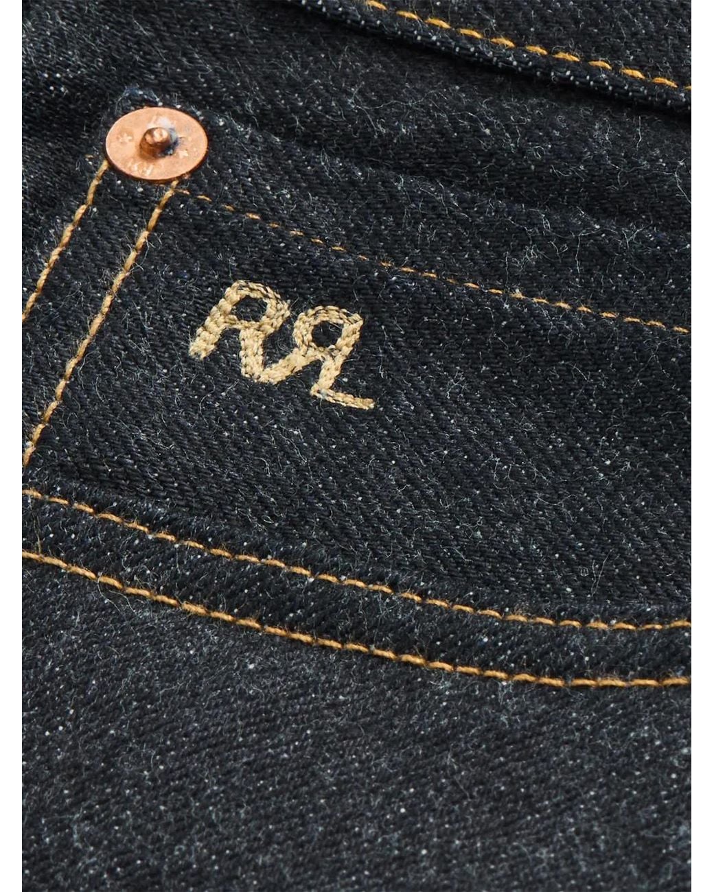 RRL Blue Logo-Patch Slim-Fit Jeans for men