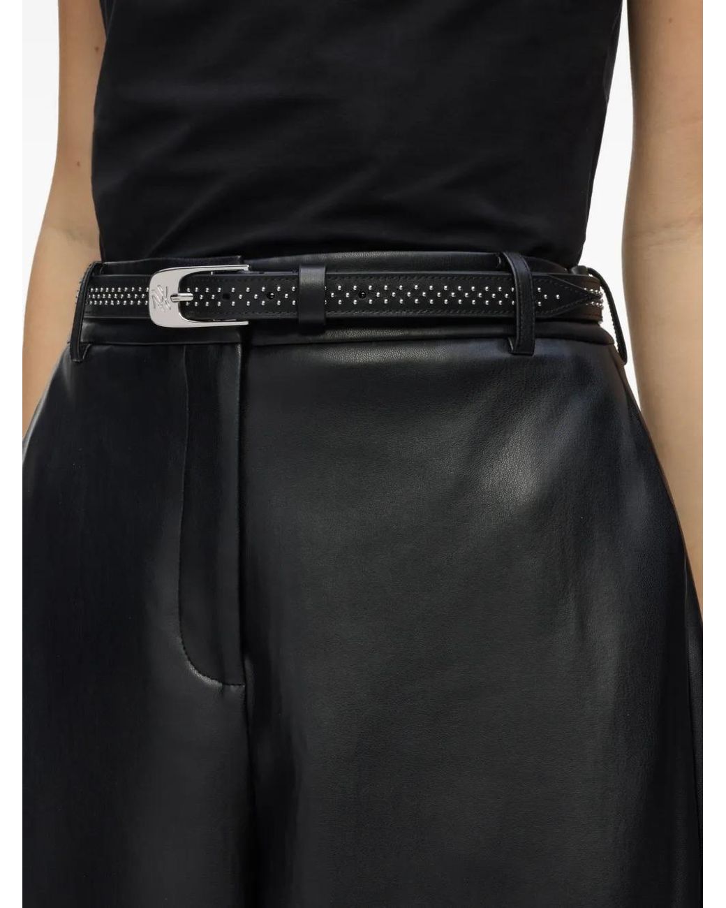 Karl Lagerfeld White Ceinture K/Autograph À Clous