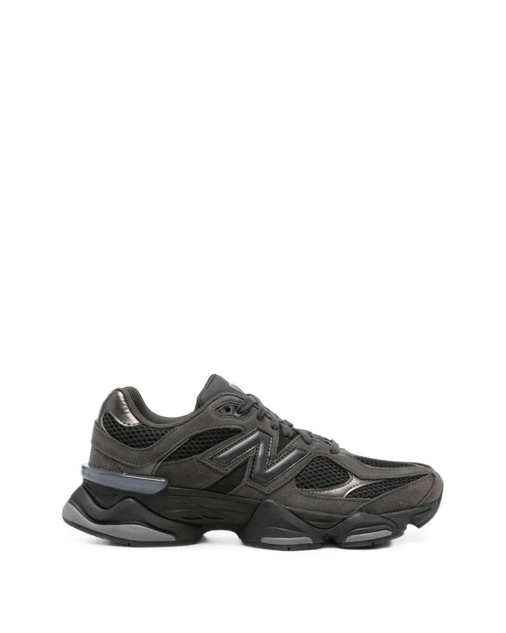New Balance Black 9060 Mesh-Panelled Sneakers
