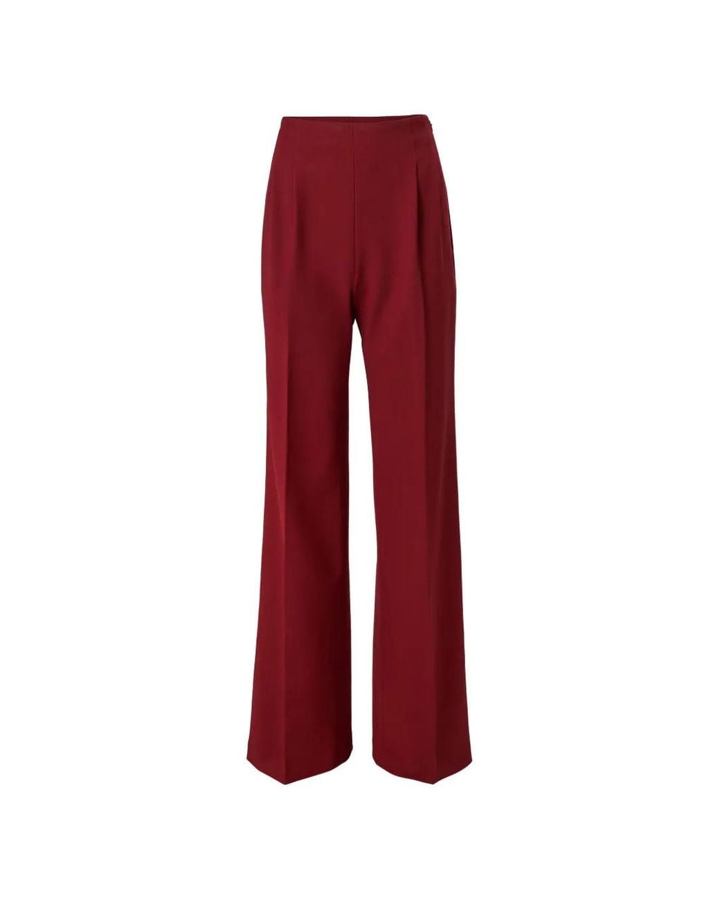 Carolina Herrera Red Marisol Wide-Leg Palazzo Pants