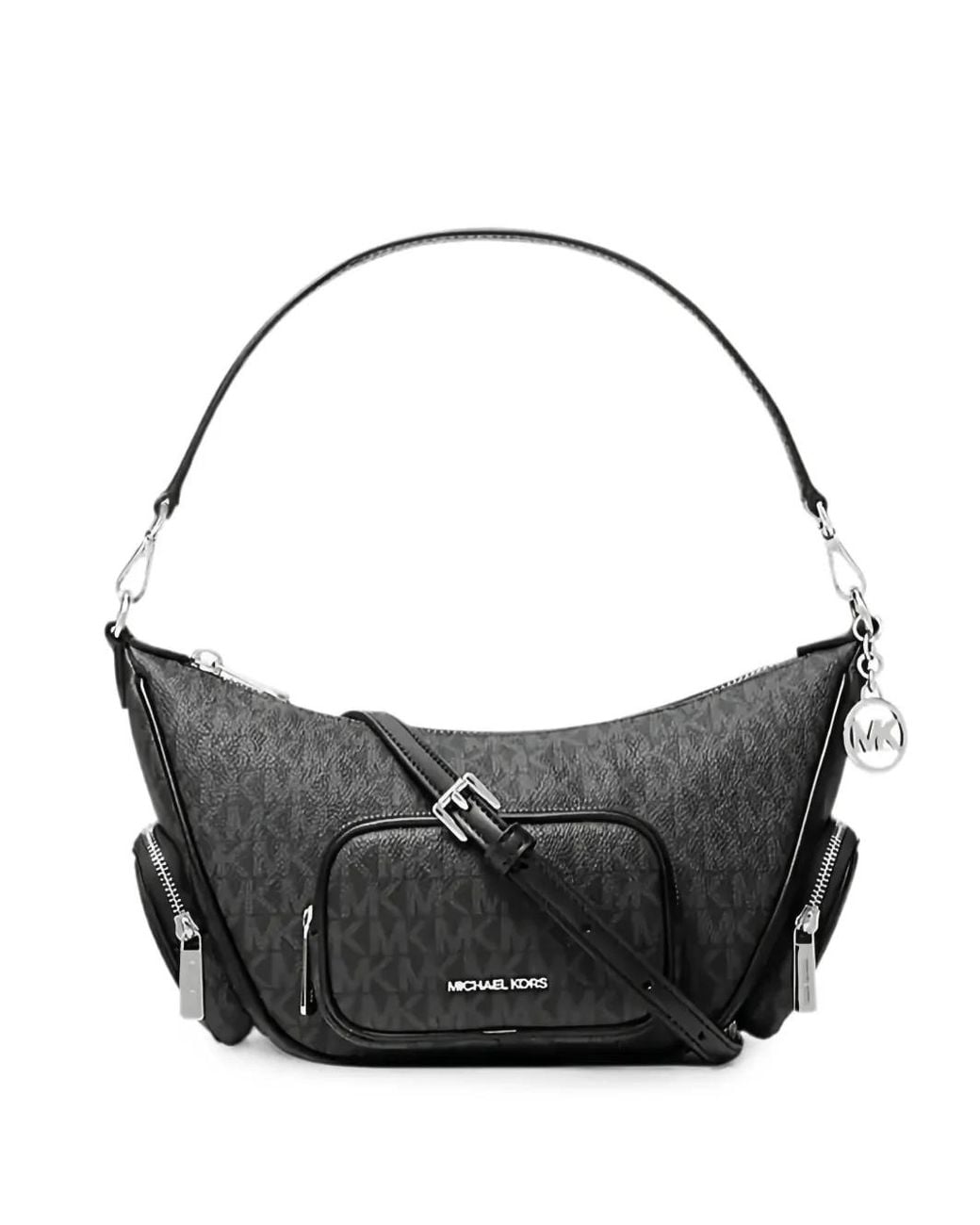 Michael Kors Black Small Merritt Signature-Logo Shoulder Bag