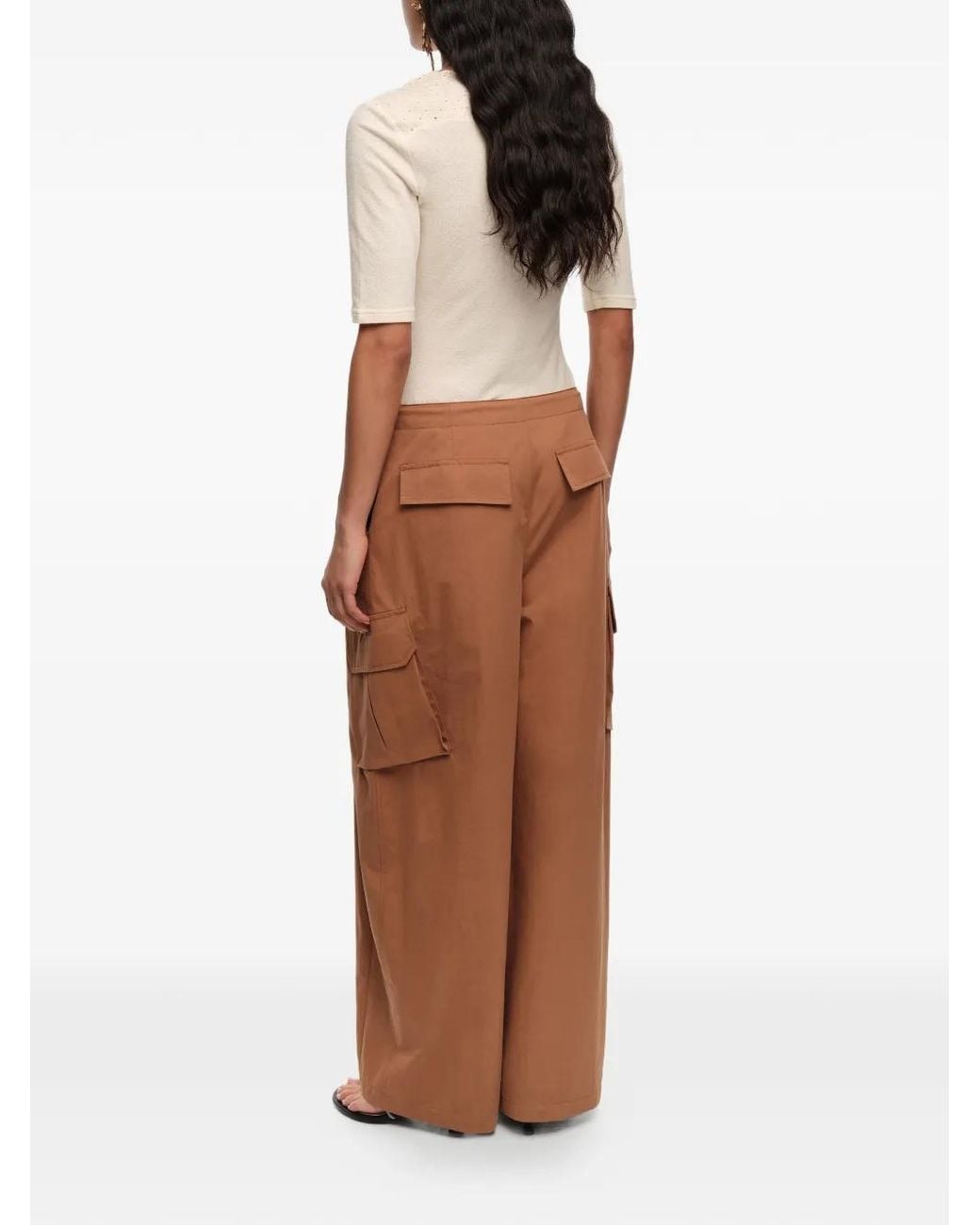 Bimba Y Lola Brown Drawstring Cargo Pants