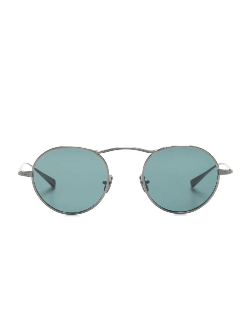 Eyevan 7285 Blue Round-Frame Sunglasses