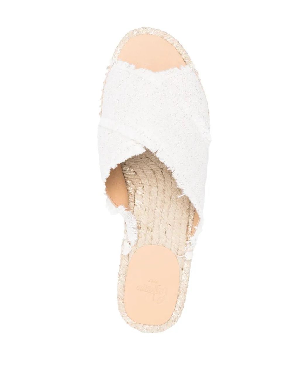 Castaner White Palmera Flat Espadrilles