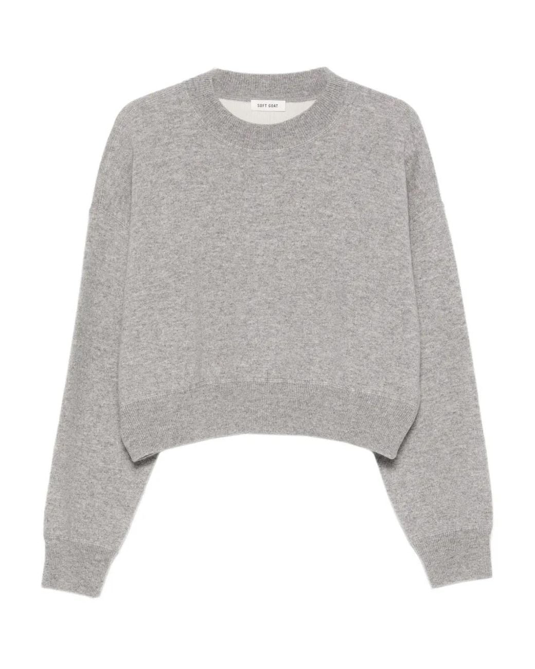 Soft Goat Gray Crew-Neck Knitwear