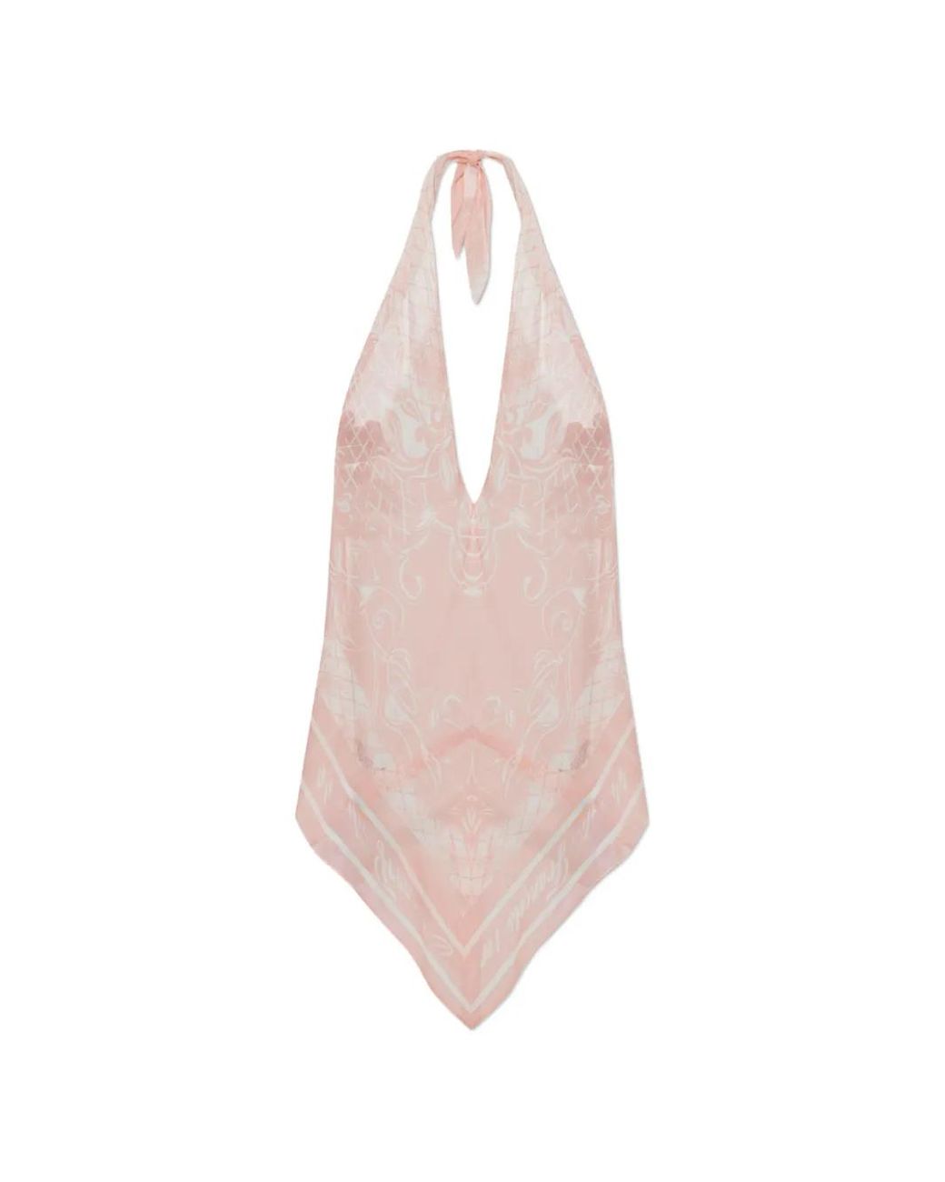 Balmain Pink Paisley-Print Top