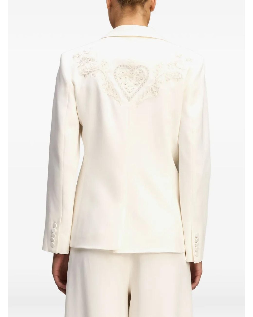 Cinq À Sept White Karlie Button-Fastening Blazer