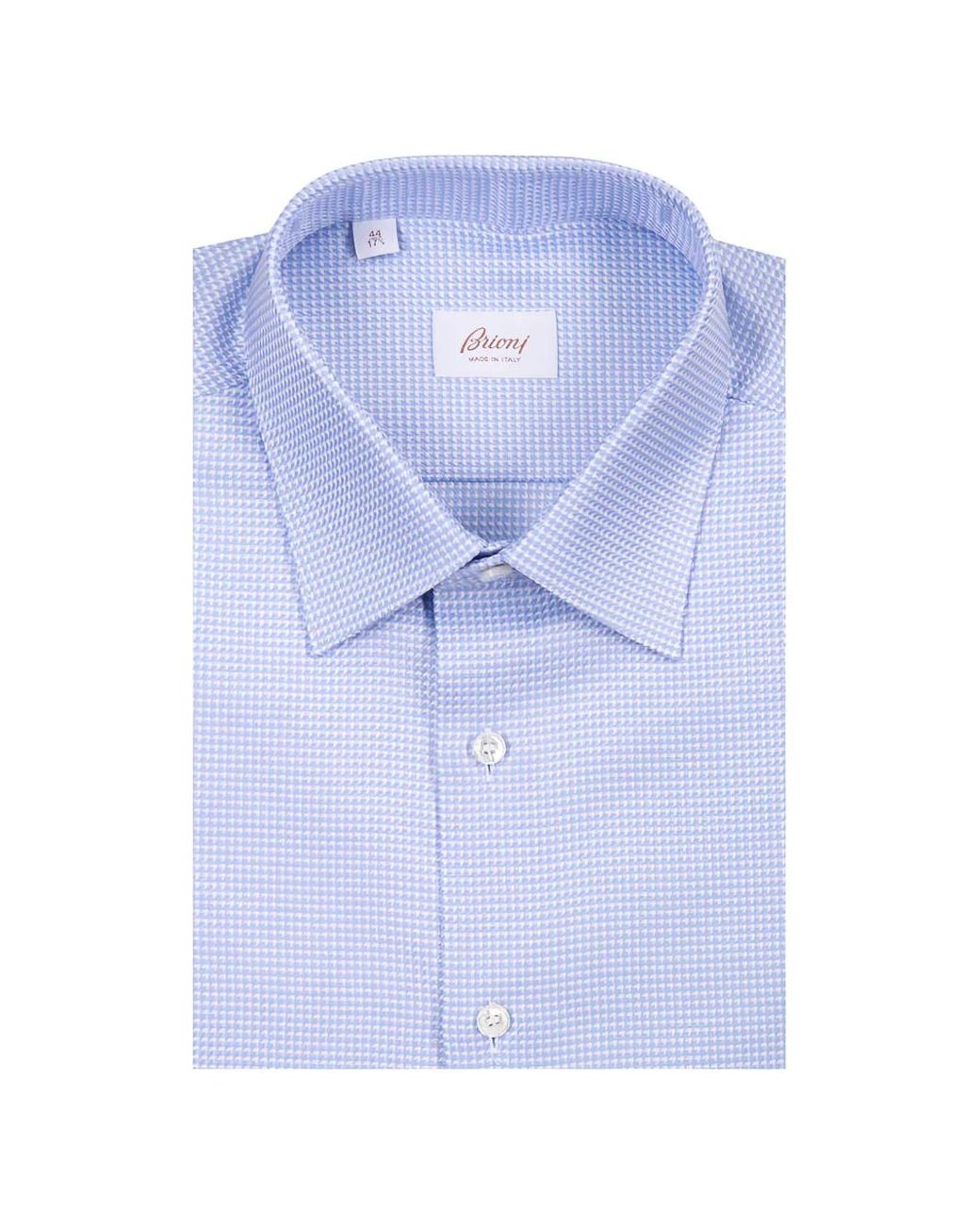 Brioni Blue Chemise À Manches Longues for men