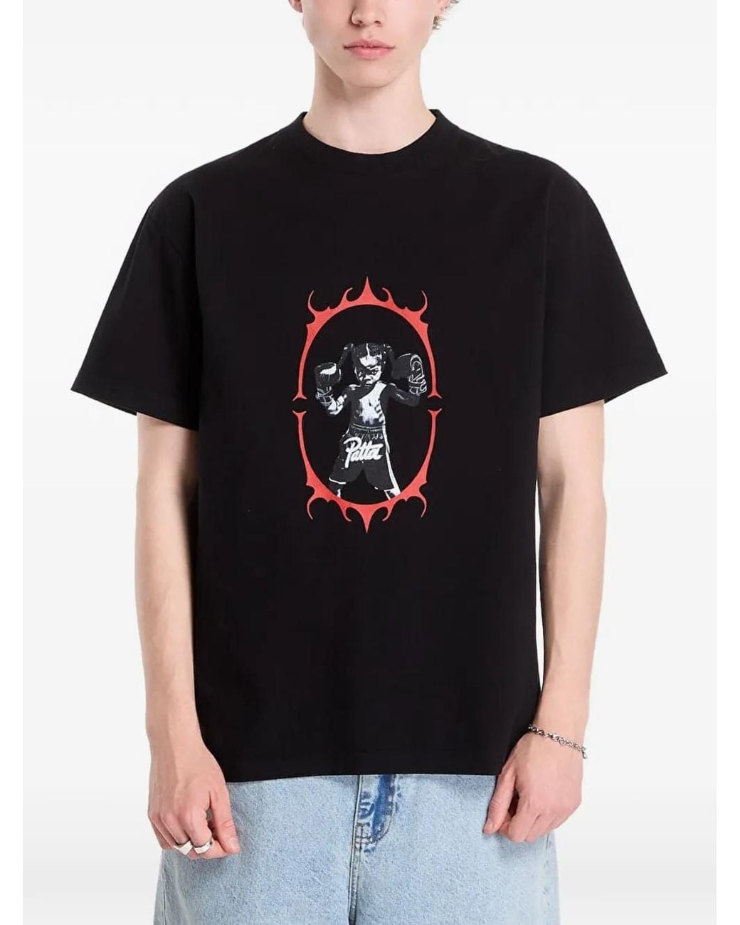 PATTA Black Boxing Graphic-Print T-Shirt