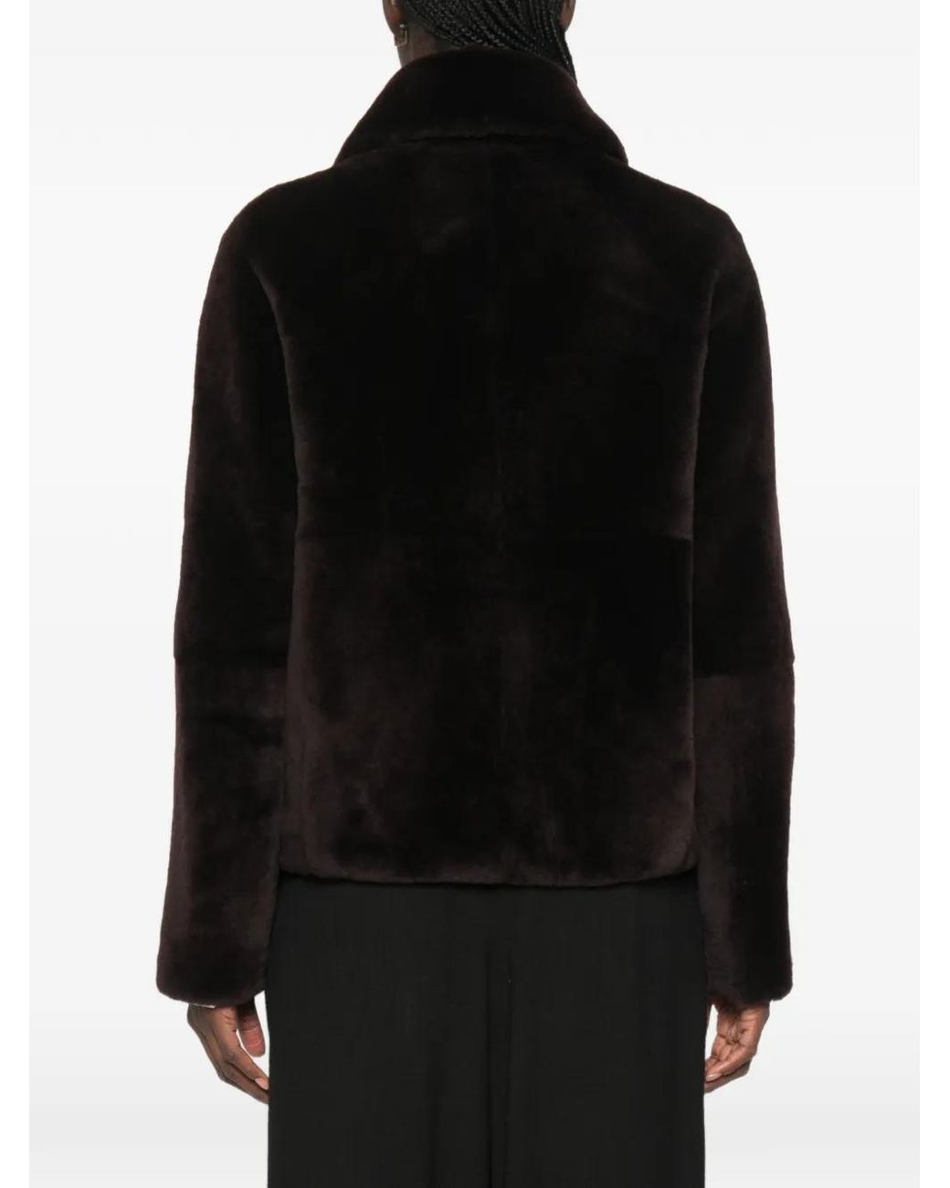 FURLING BY GIANI Black Giulia Faux-Fur Jacket