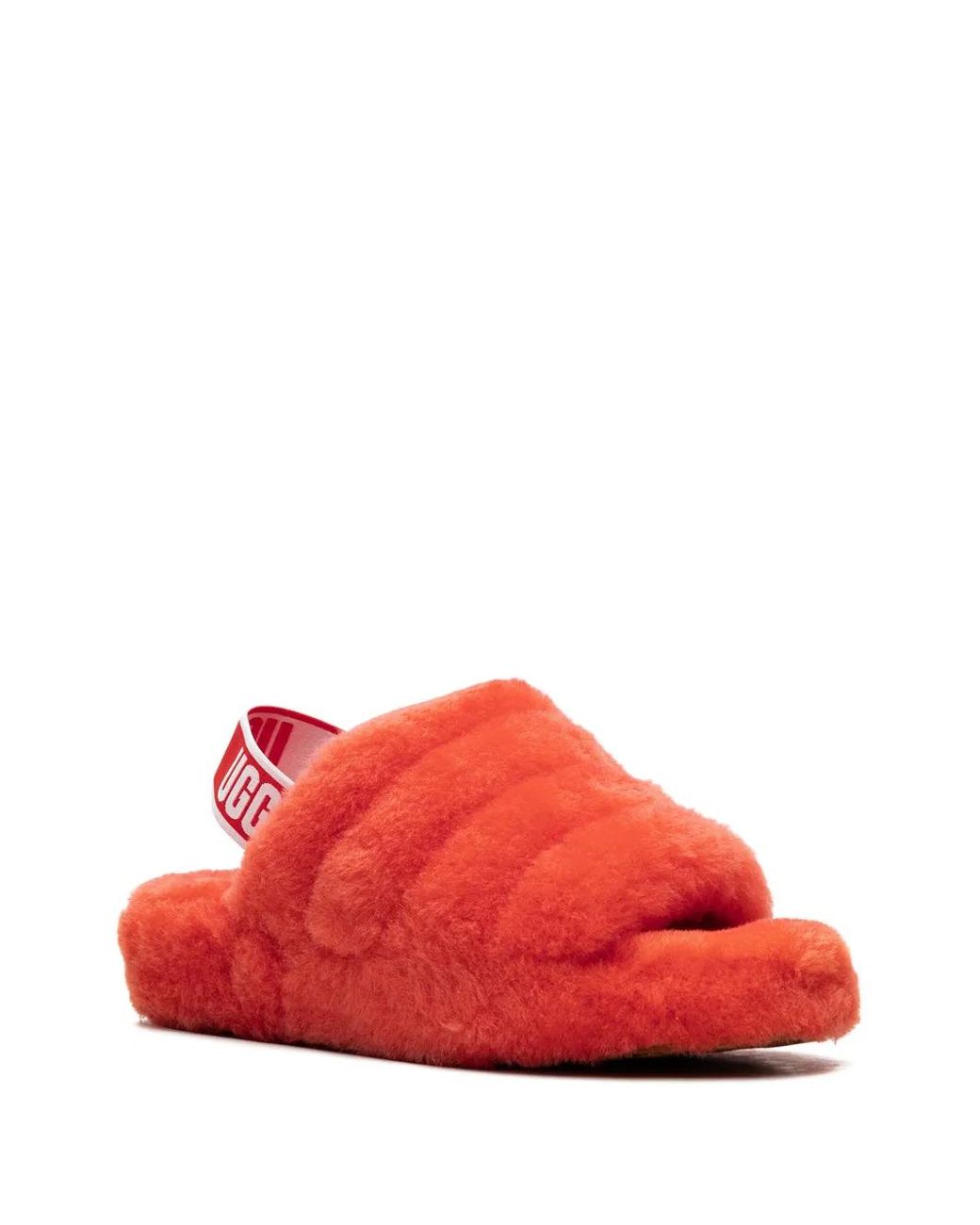 Ugg Red Fluff Yeah Currant" Slippers