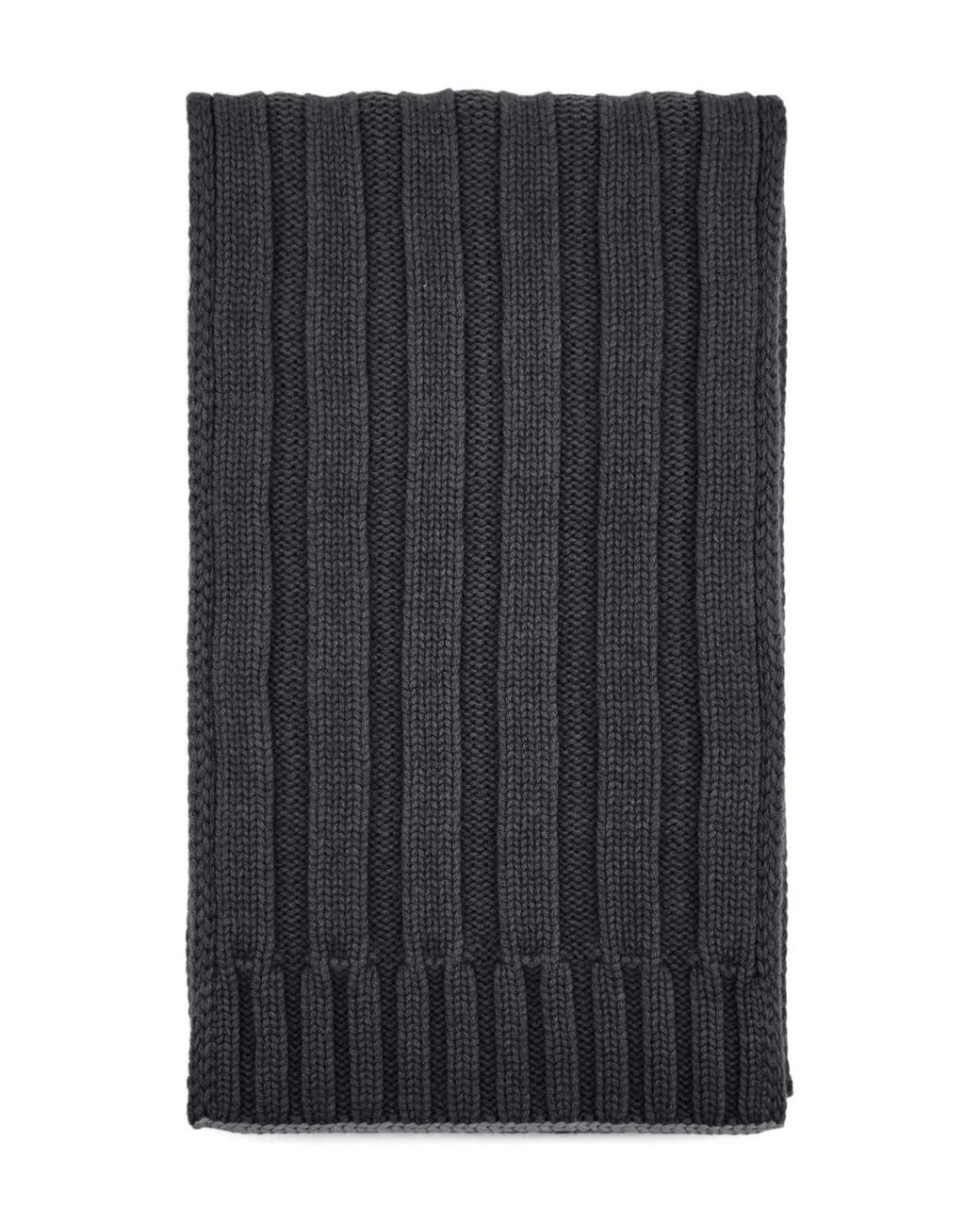 Tod's Black Ribbed-Knit Scarf for men