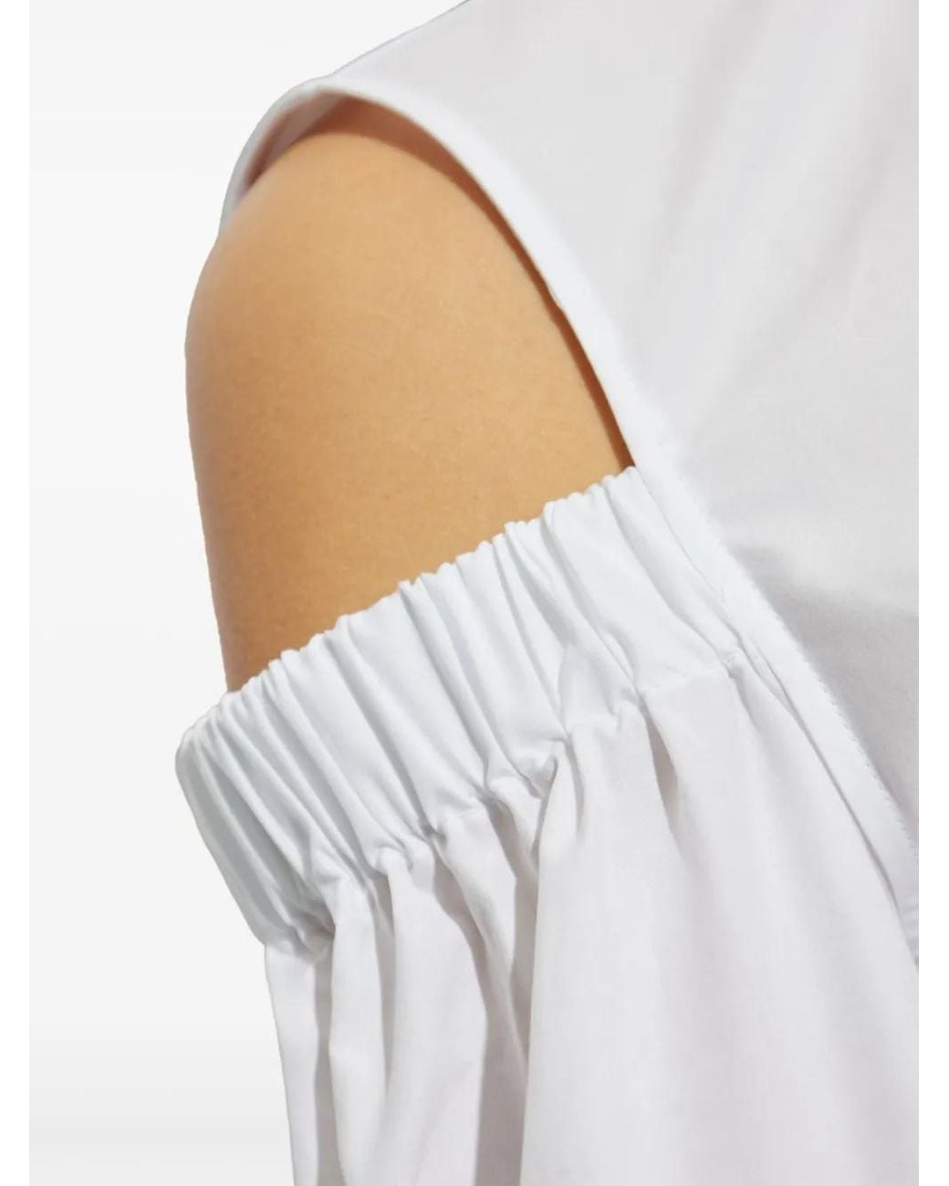 Max Mara Uitgesneden Blouse in het White