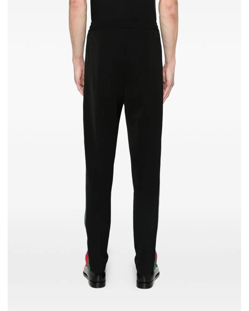 Gucci Black Stretch Nylon Sportswear Pants With Web for men