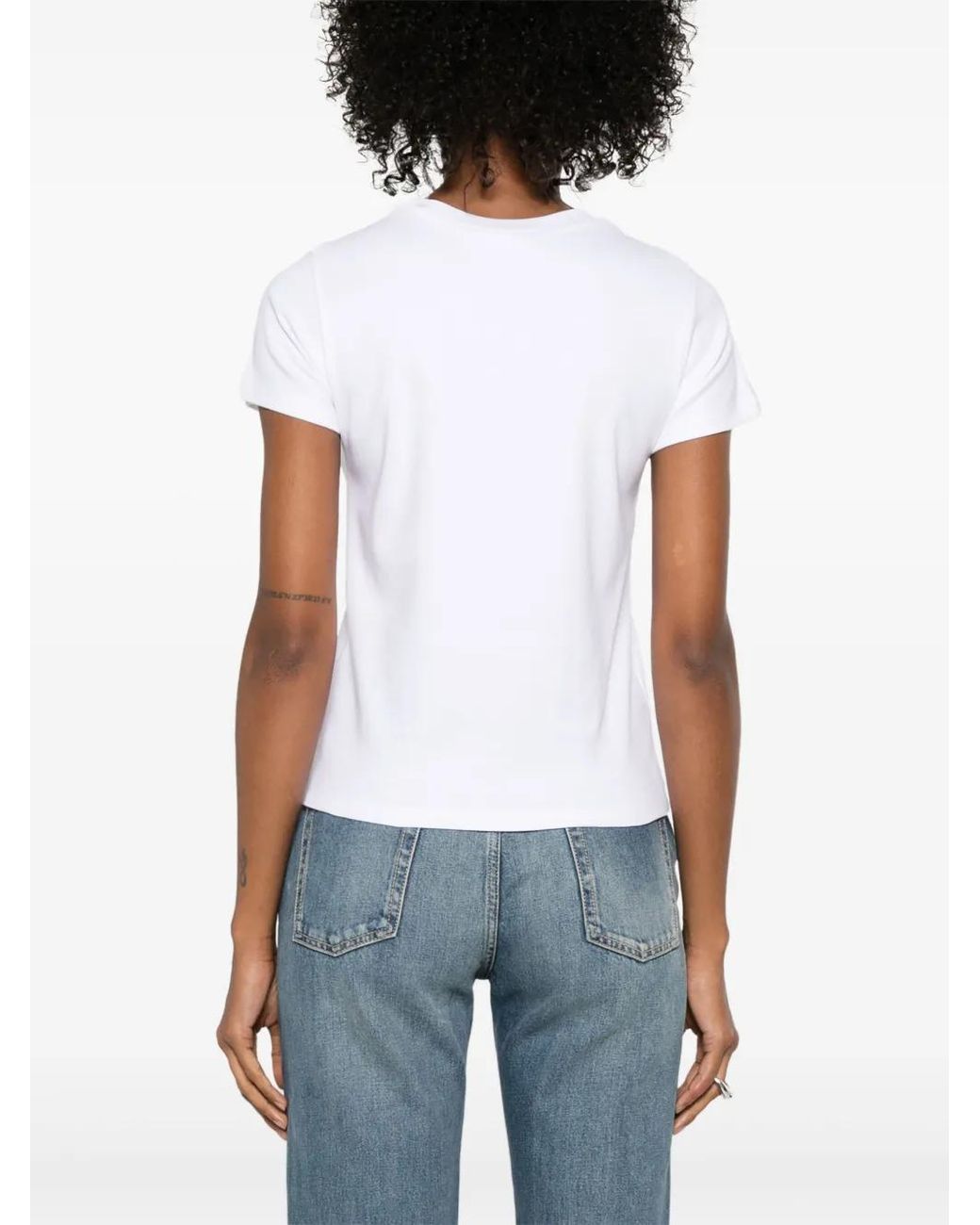 McQueen White T-Shirt With Embroidery