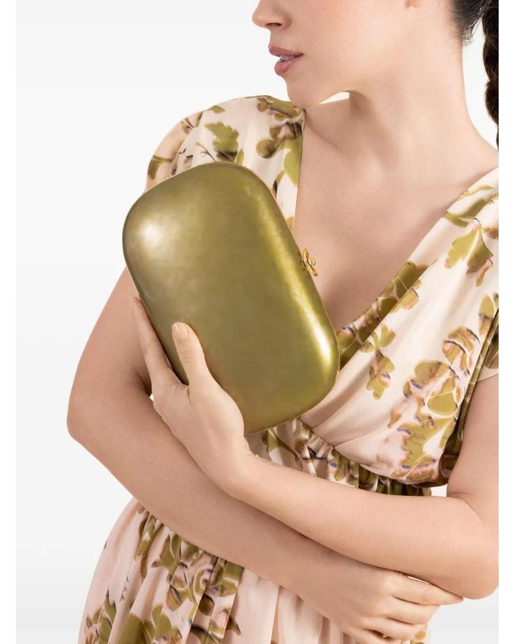 Jeffrey Levinson Green Small Elina Plus Monet Clutch Bag