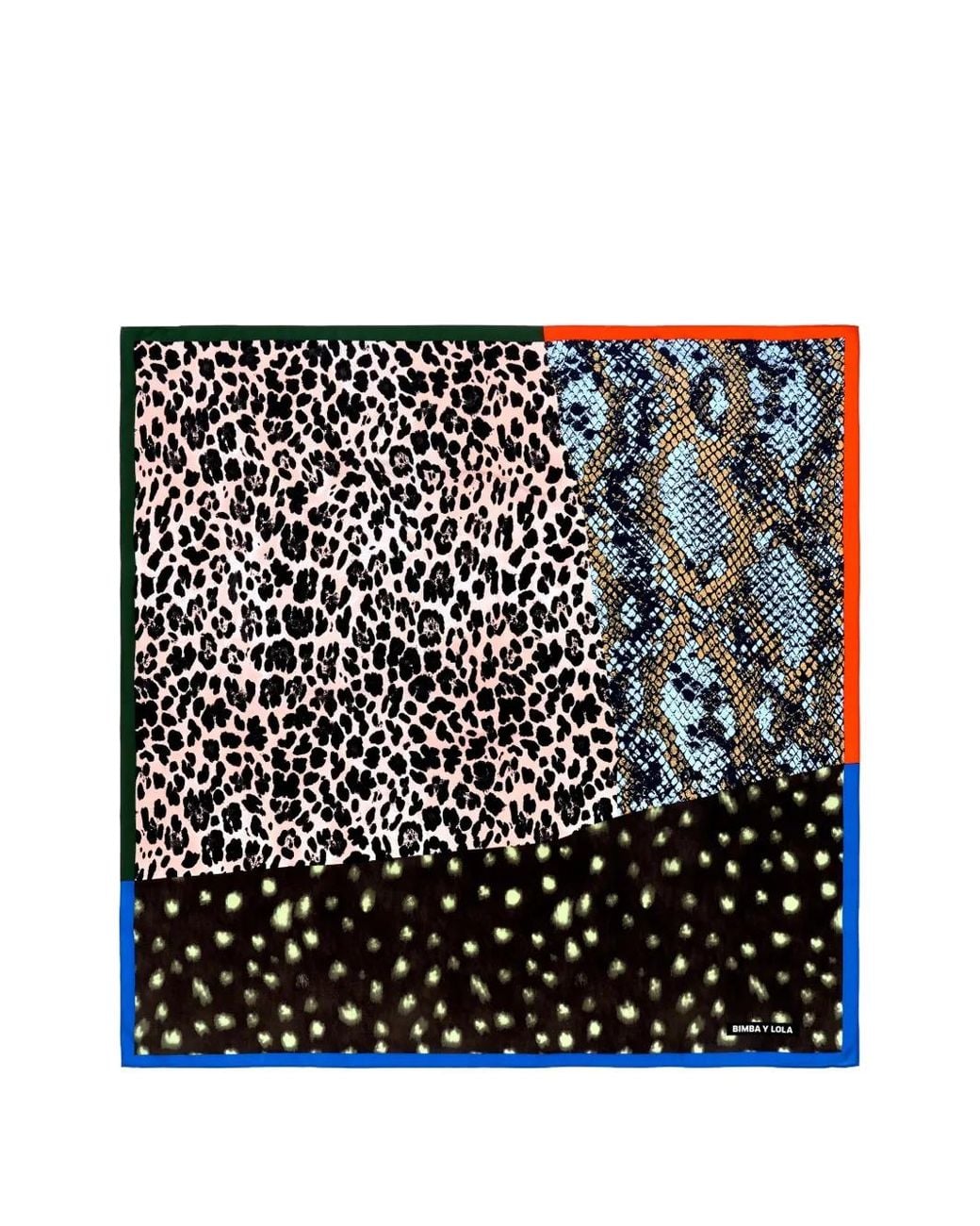 Bimba Y Lola Black Light- Patchwork Scarf