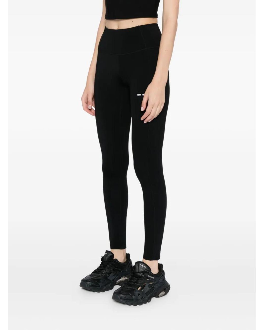 TEAM WANG design Black Logo-Printed Legging