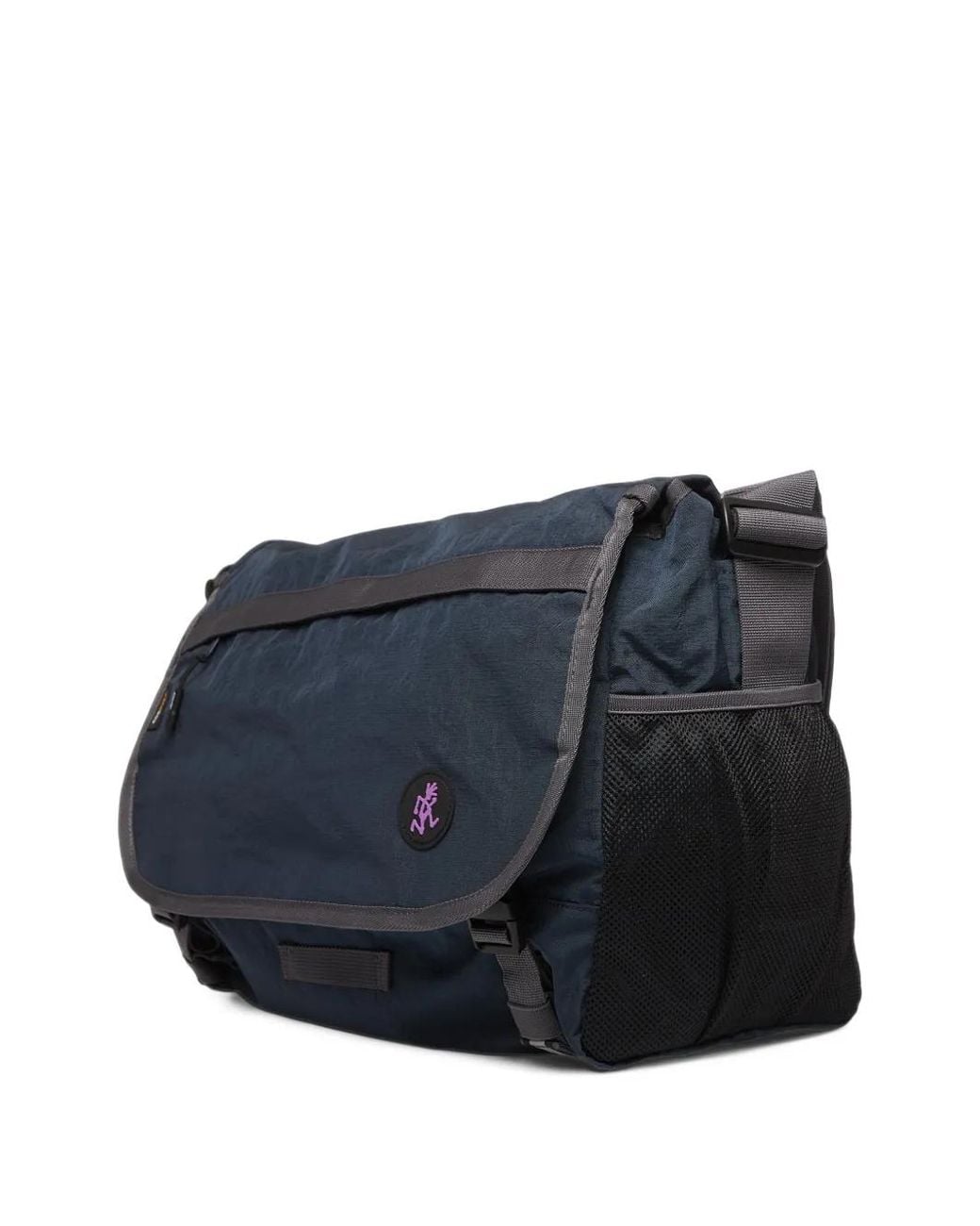 Gramicci Blue Logo-Patch Messenger Bag