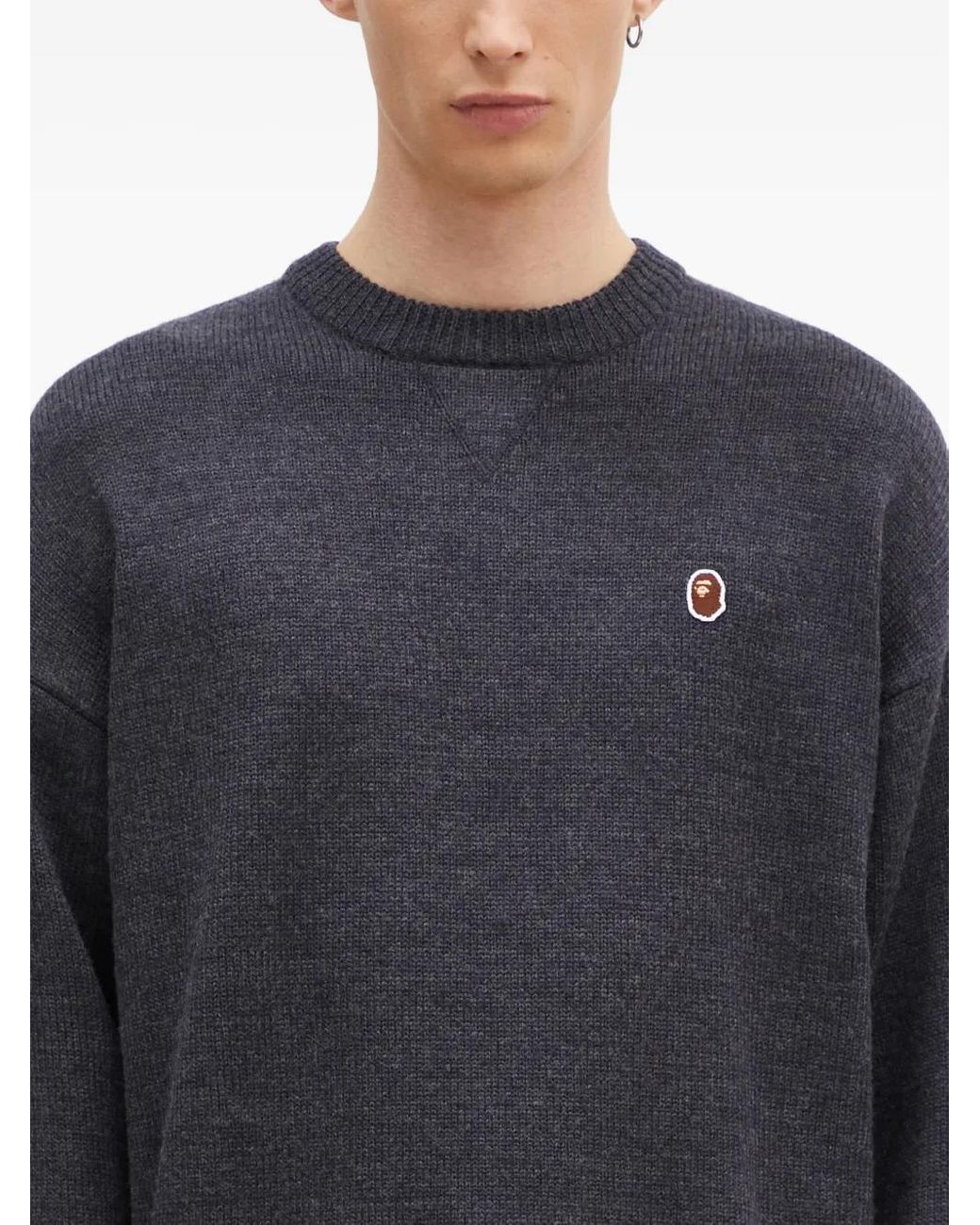 Pull One Point À Logo Appliqué A Bathing Ape pour homme en coloris Gray