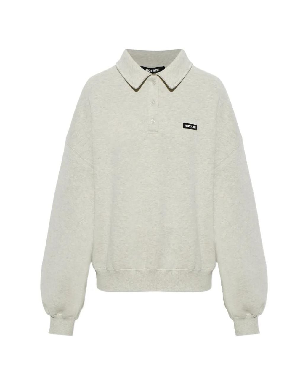 ROTATE BIRGER CHRISTENSEN White Pullover Mit Logo-Patch