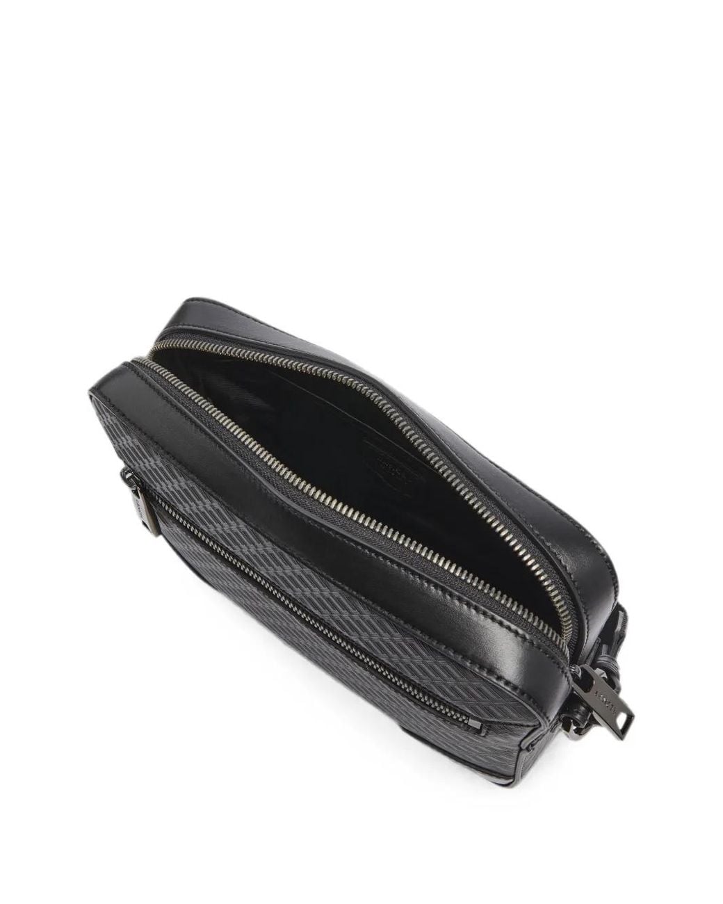 Lancel Black Charlie Logo-Embossed Messenger Bag for men