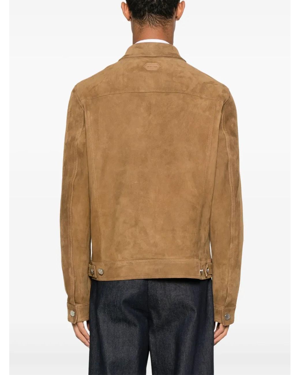 Jacob Cohen Brown Suede Jacket for men