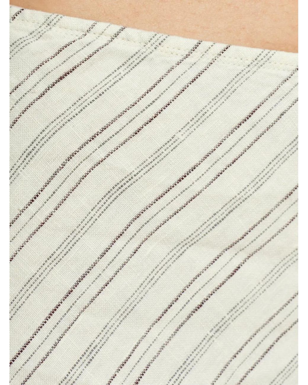 Samsøe & Samsøe White Saagneta Striped Maxi Skirt