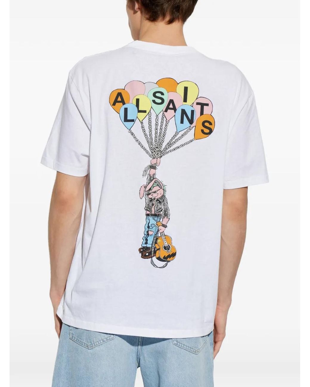 AllSaints White Graphic-Print T-Shirt for men