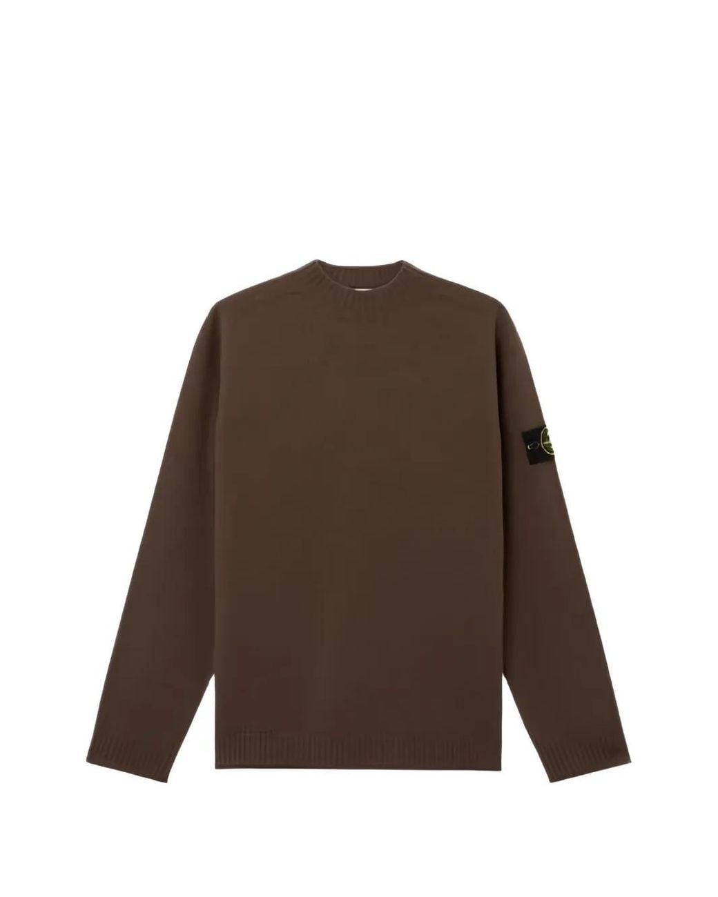 Stone Island Strickpullover Mit Logo-Patch in Brown für Herren