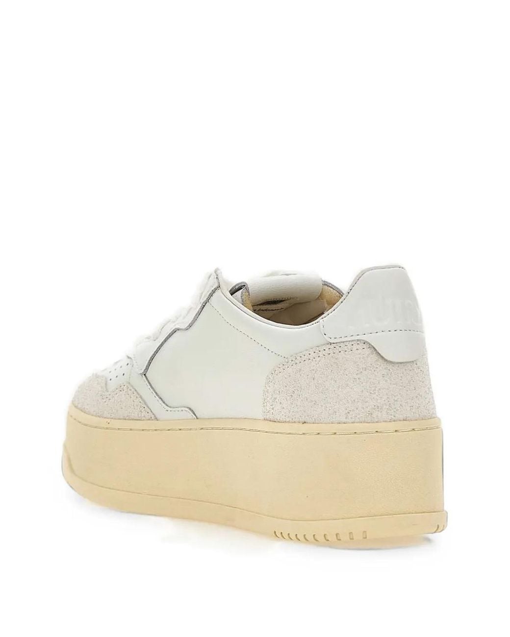 Autry White Medalist Platform Low Sneakers