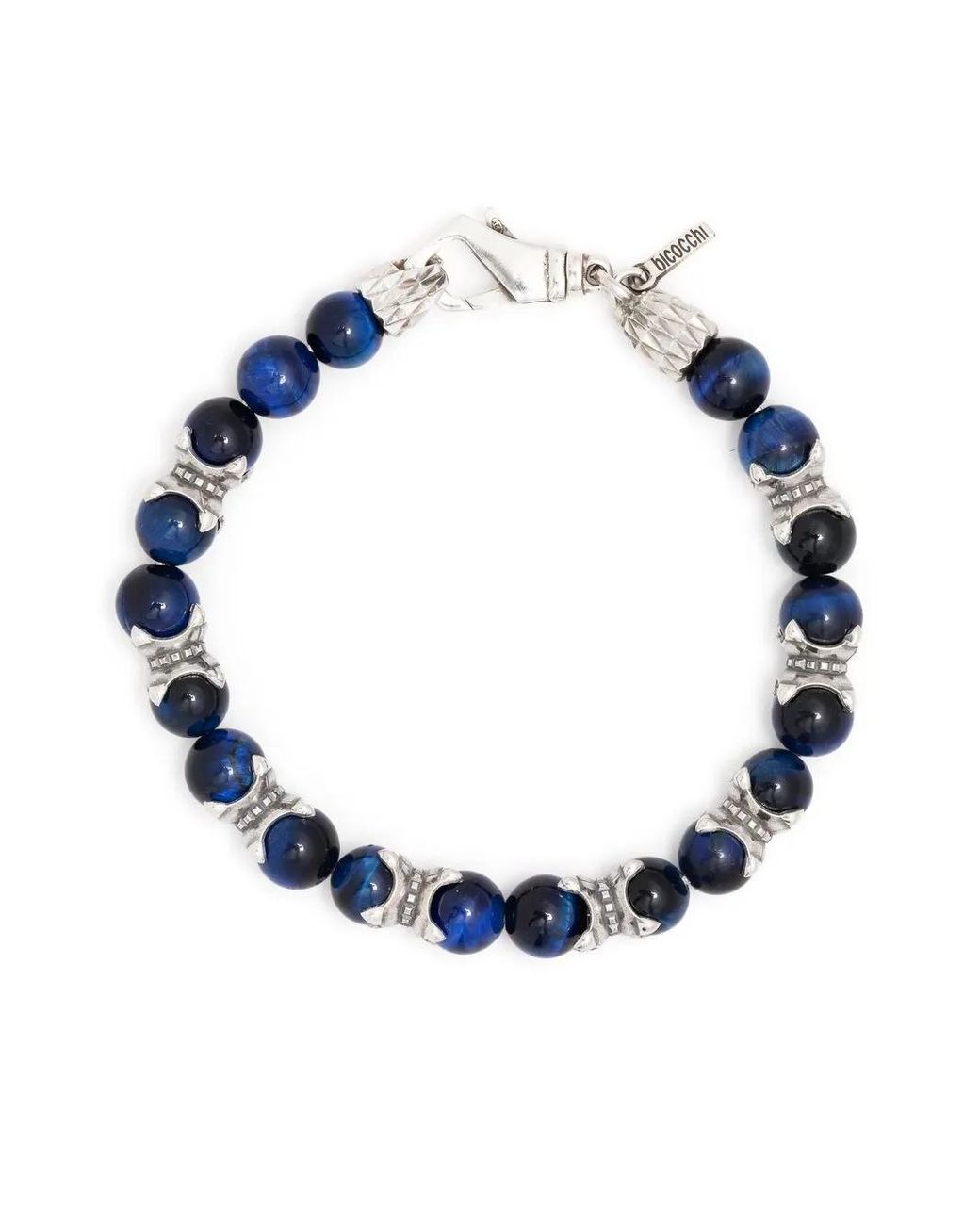 Emanuele Bicocchi Blue Mix Beaded Bracelet for men