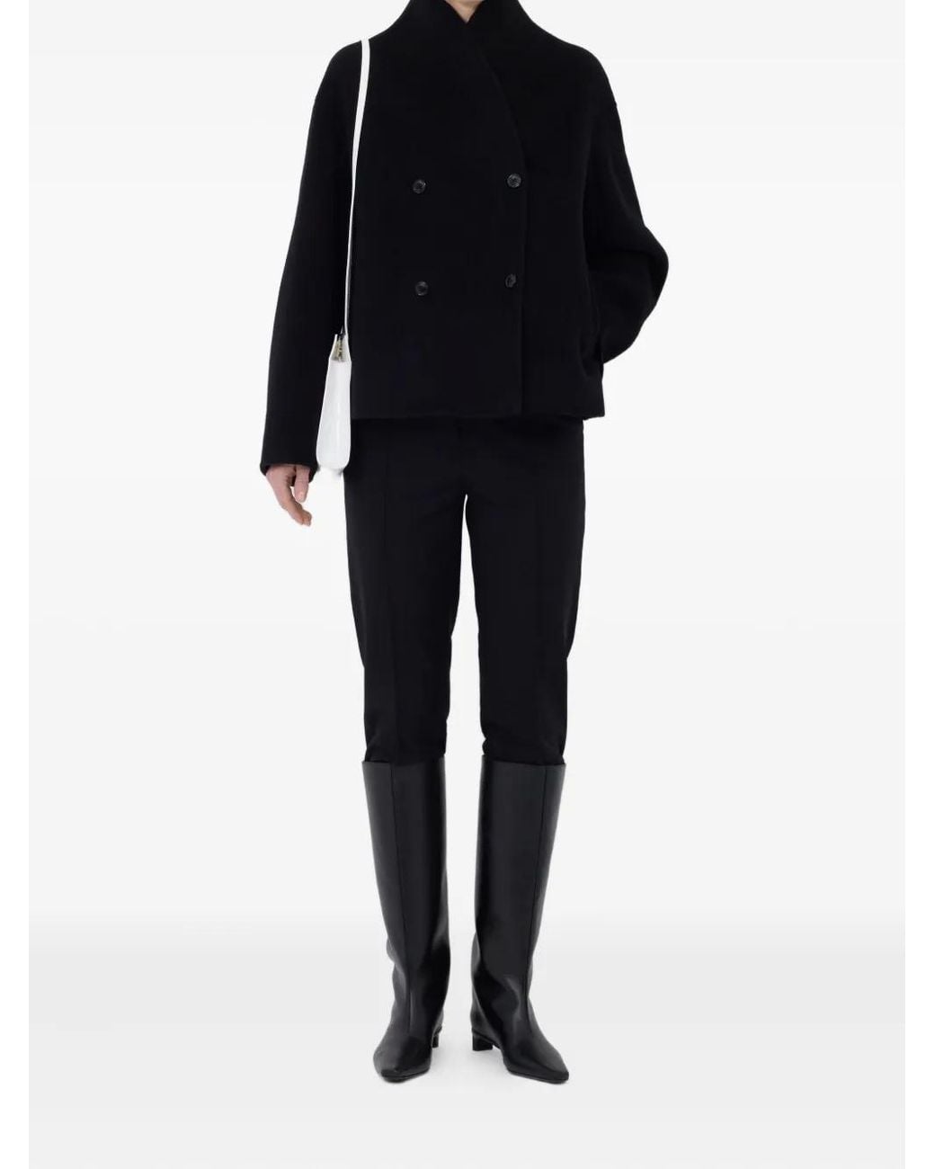 Loulou de Saison Black Double-Breasted Wool Jacket