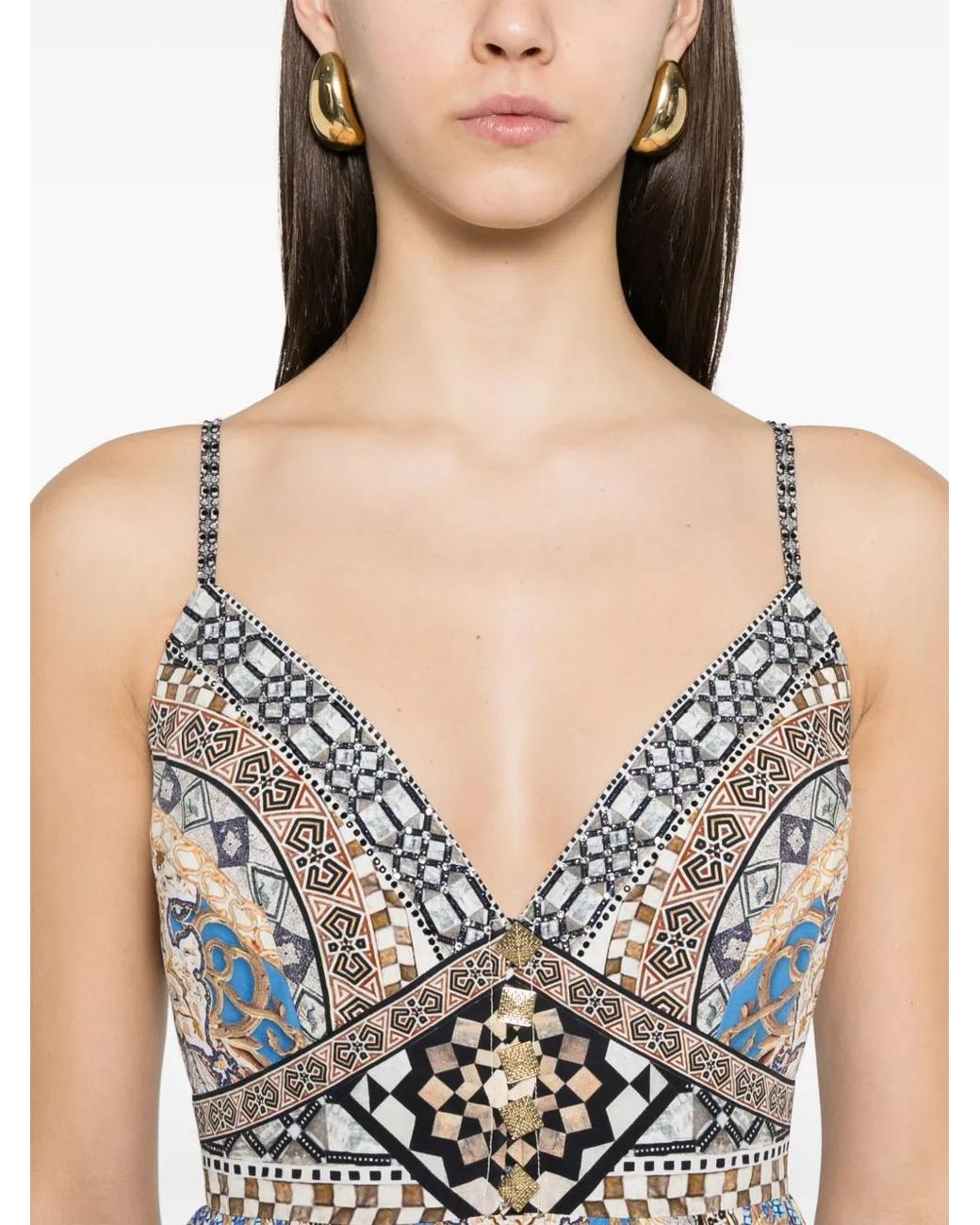 Camilla Gray Make Me Your Mosaic Maxi Dress