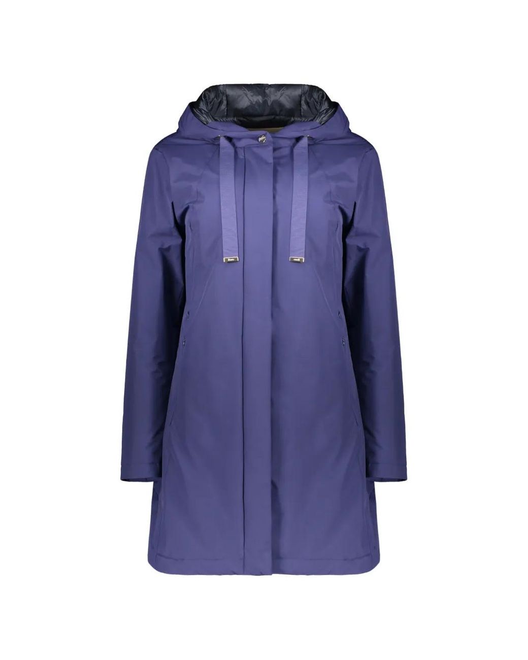 Herno Blue Padded Hooded Coat