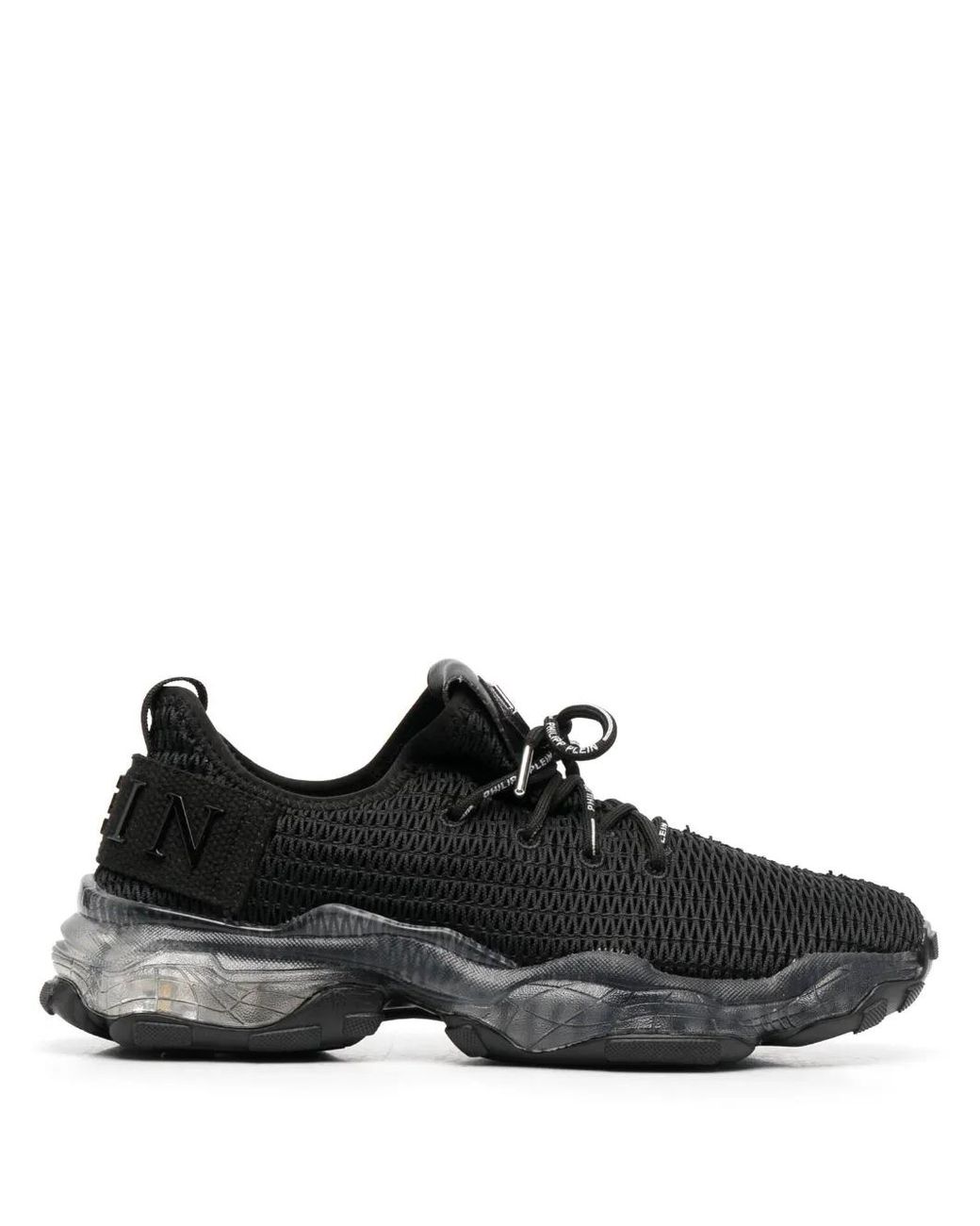 Philipp Plein Black Runner Hyper $Hock Sneakers