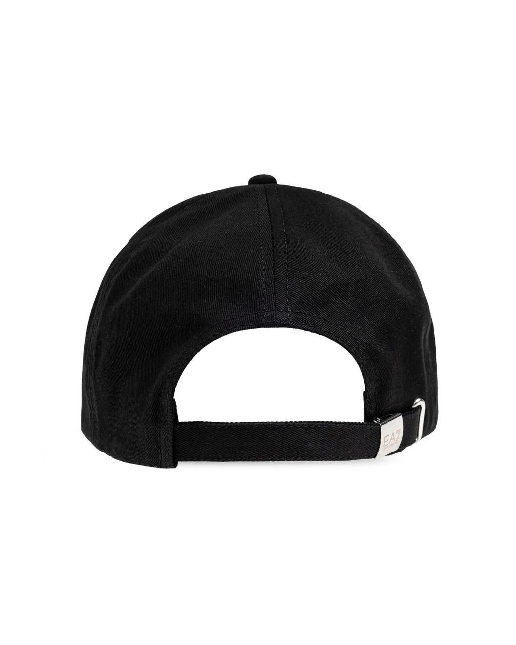 EA7 Black Logo-Print Baseball Cap