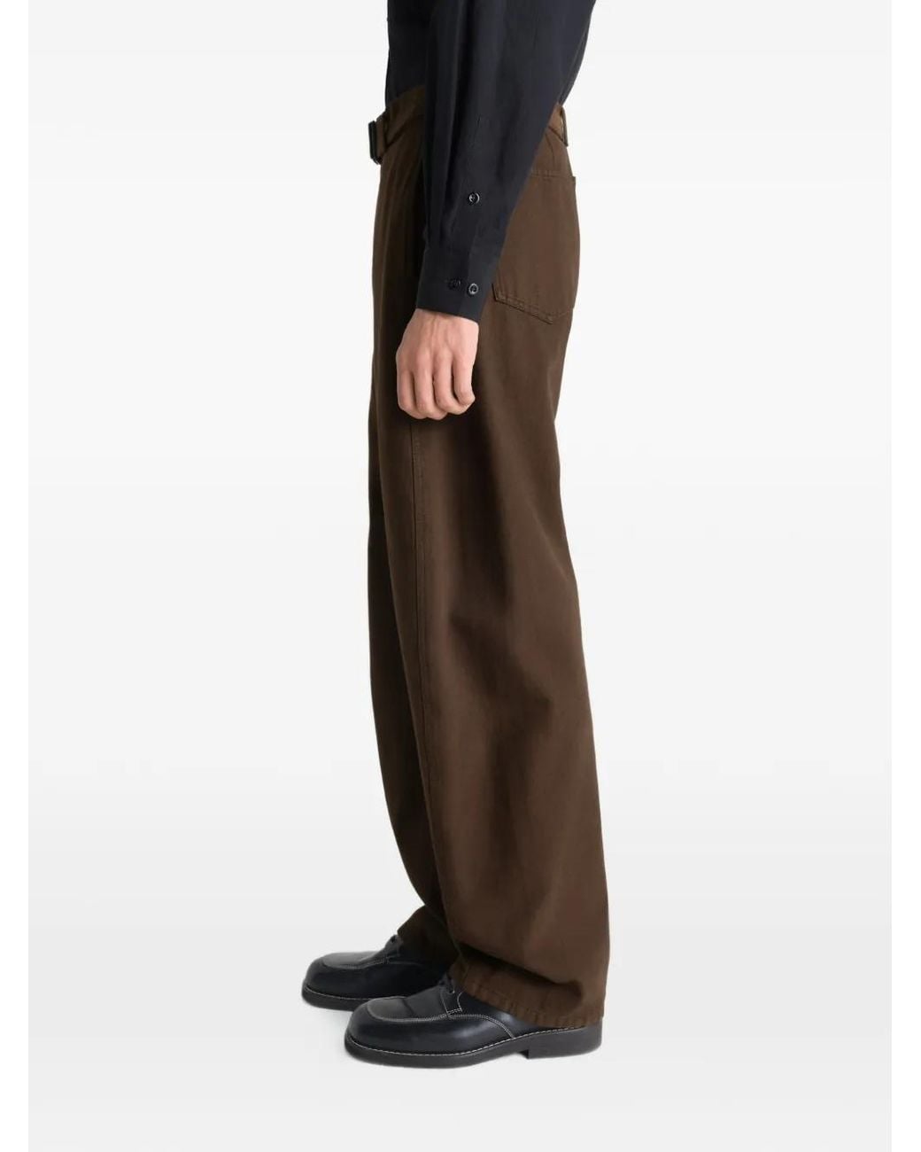 Lemaire Brown Twisted Belted Jeans