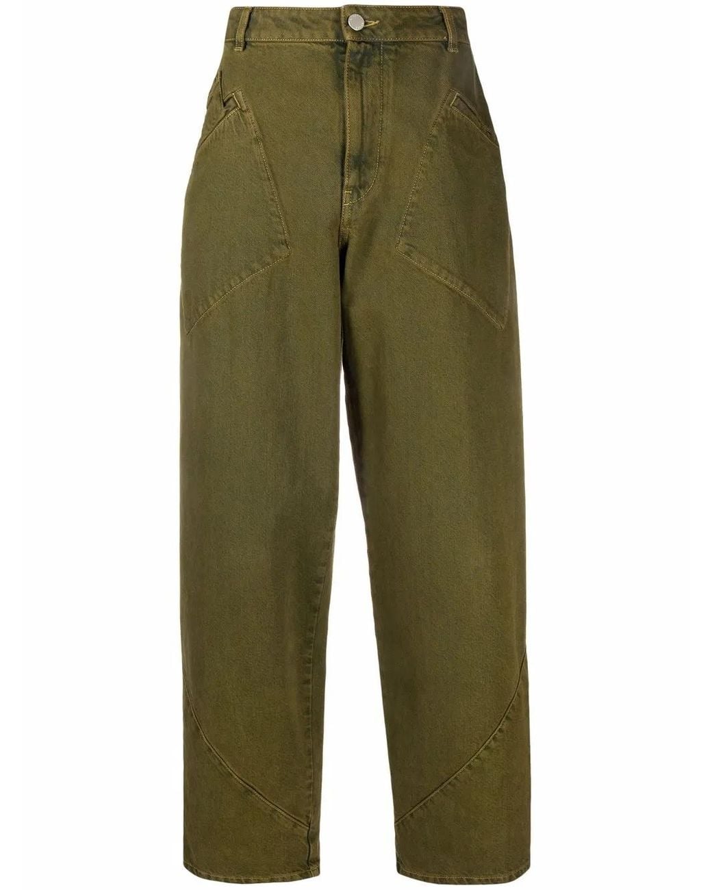Vaqueros Anchos Deconstruidos Alberta Ferretti de color Green