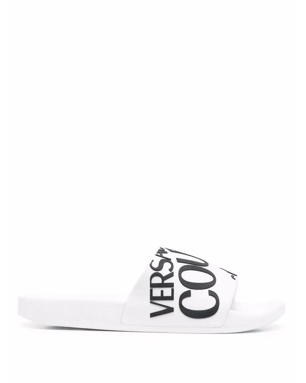 Versace Jeans Couture White Jeans Couture Logo Sliders