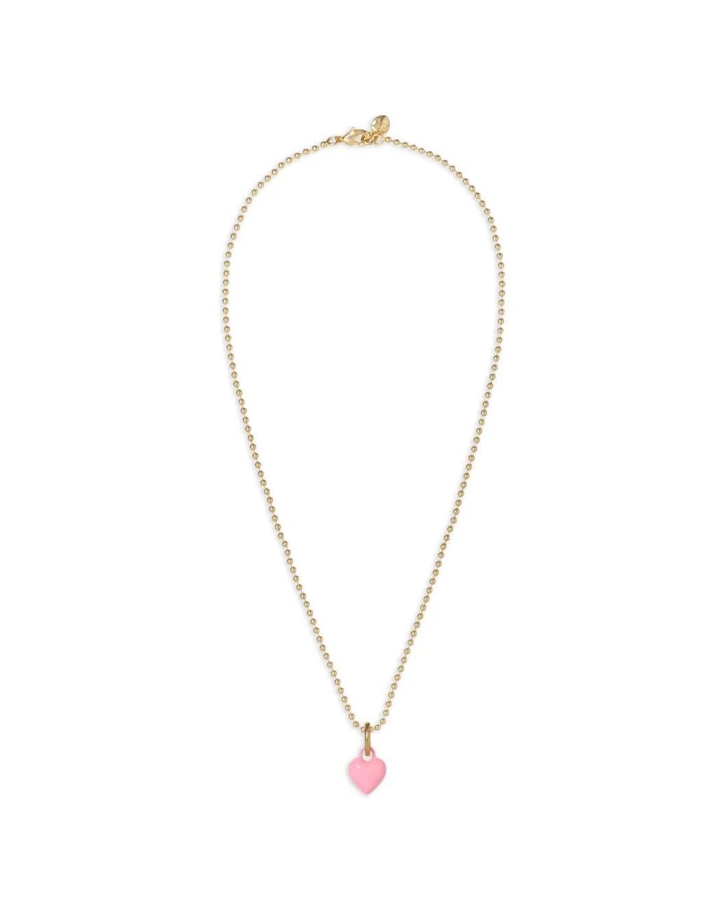Roxanne Assoulin White Itsy Bitsy Heart-Charm Necklace