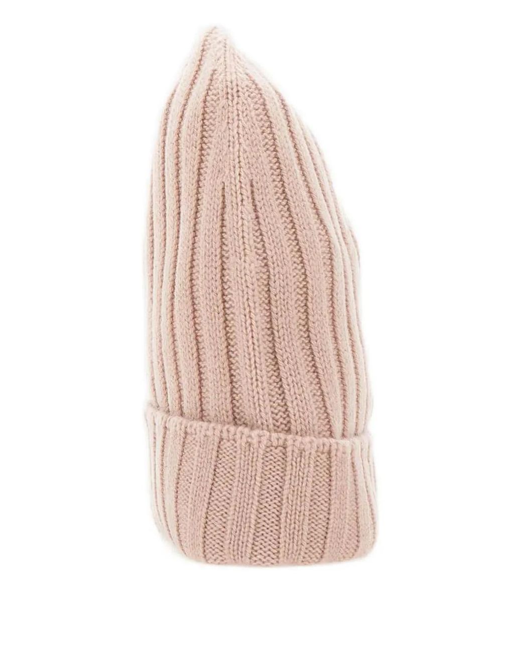 Gran Sasso Pink Ribbed Beanie Hat for men