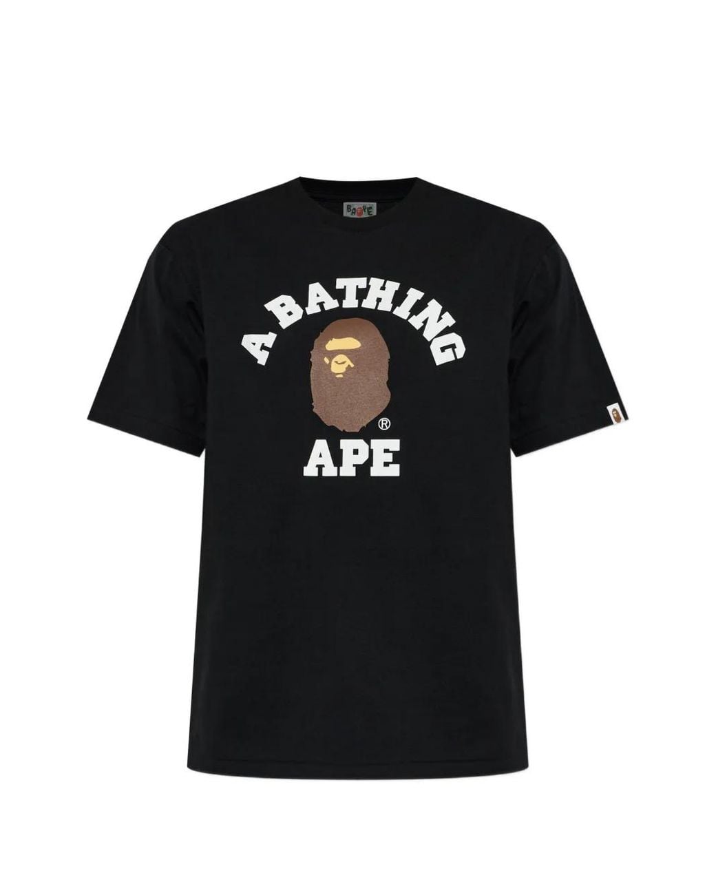 A Bathing Ape Black Printed T-Shirt for men