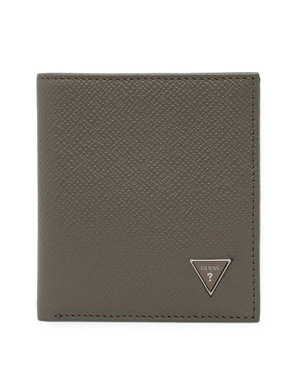 Guess Brown Milano Logo-Plaque Bifold Wallet for men
