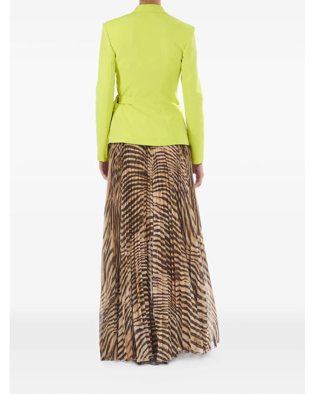 Just Cavalli Yellow Buckle-Fastening Blazer