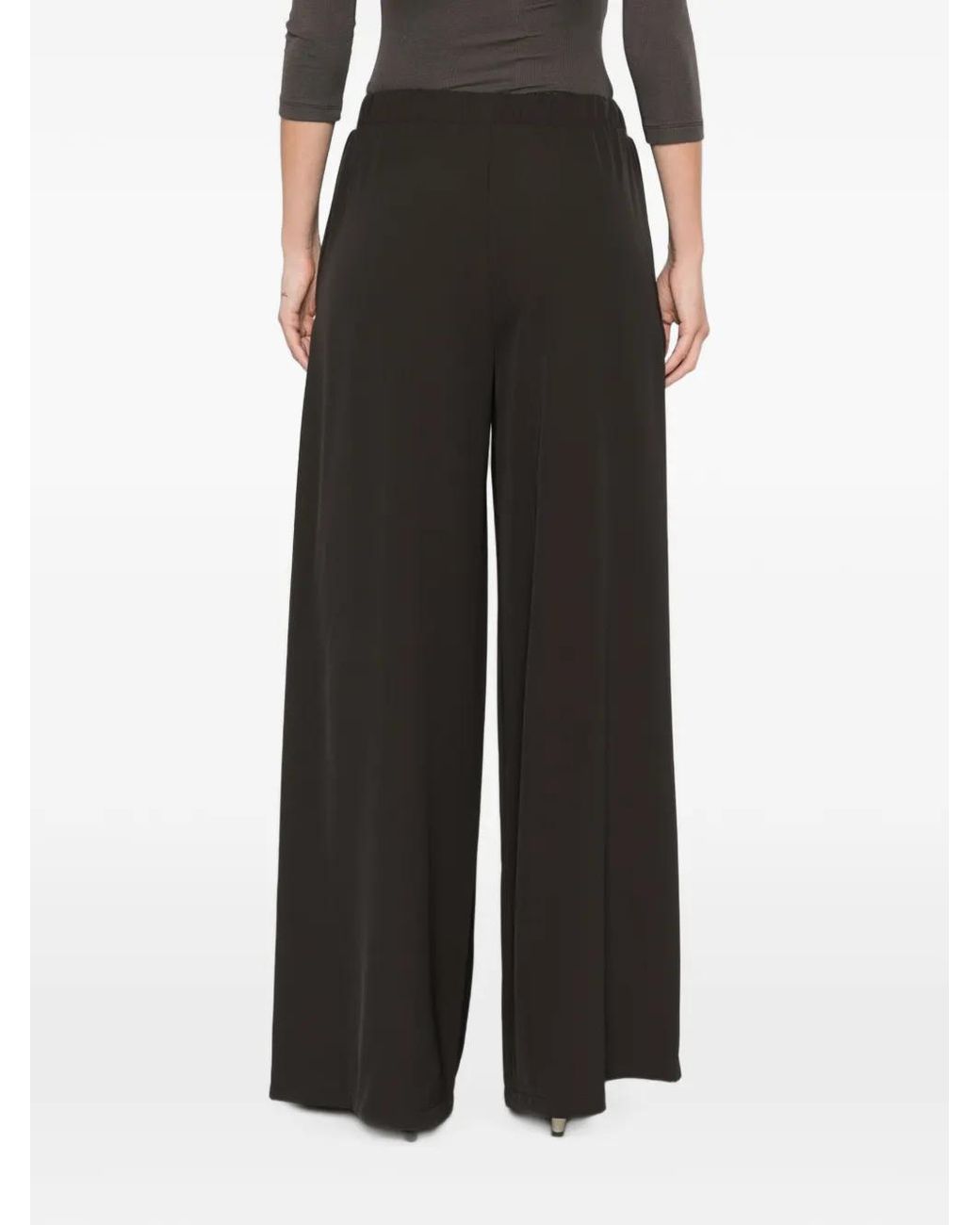 Imperial Black Elasticated Palazzo Pants
