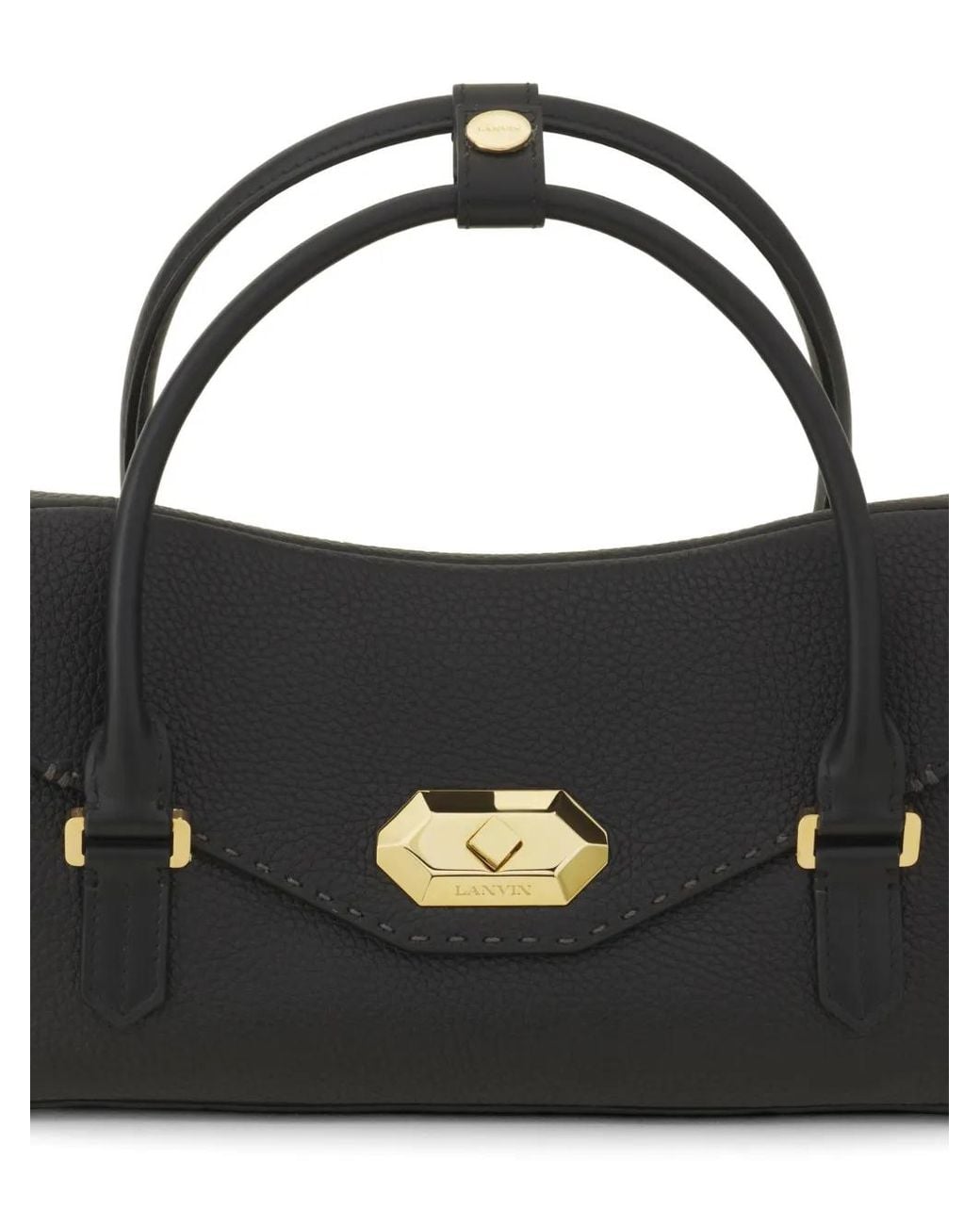 Lanvin Black Leather Tote Bag